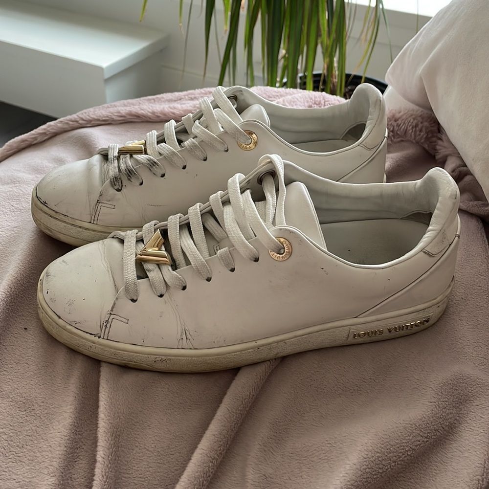 LOUIS VUITTON | Front Row Leather Sneakers - Picture 5 of 16